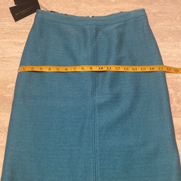 NWT Authentic Burberry Prorsum Teal Pencil Skirt, measurements in photos below. - Picture 13 of 14